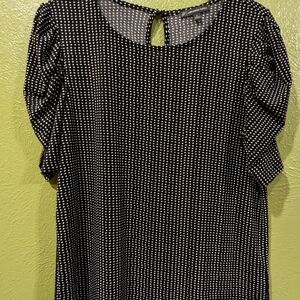 Black and White Polka Dot Women's Top